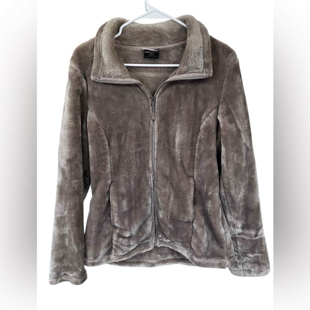 32° Heat Women's Plush Zip-Front Jacket - brown